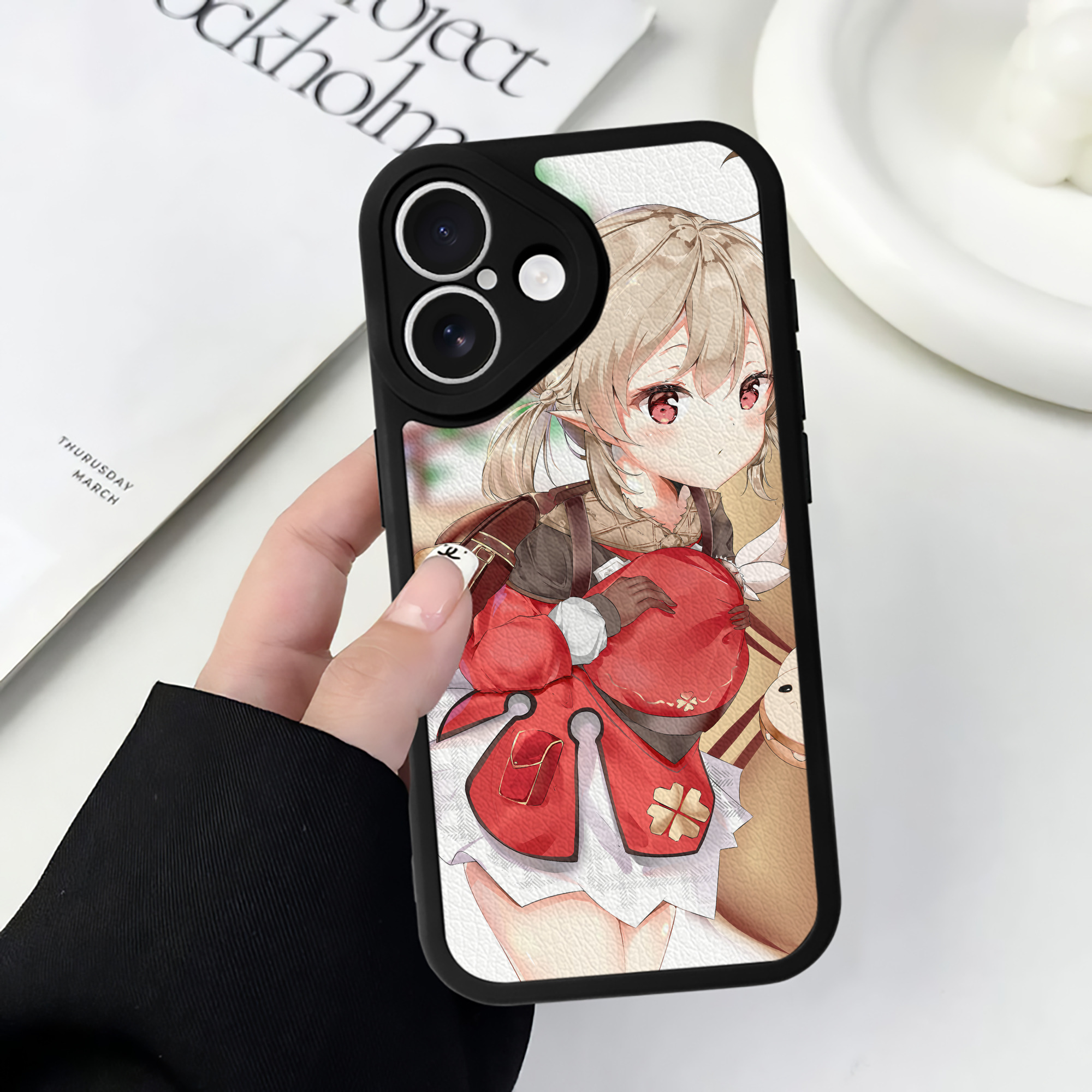 げんし神 genshin 【iPhone 16シリーズ対応】シリコンスマホケース（レザー調） 材質：シリコン